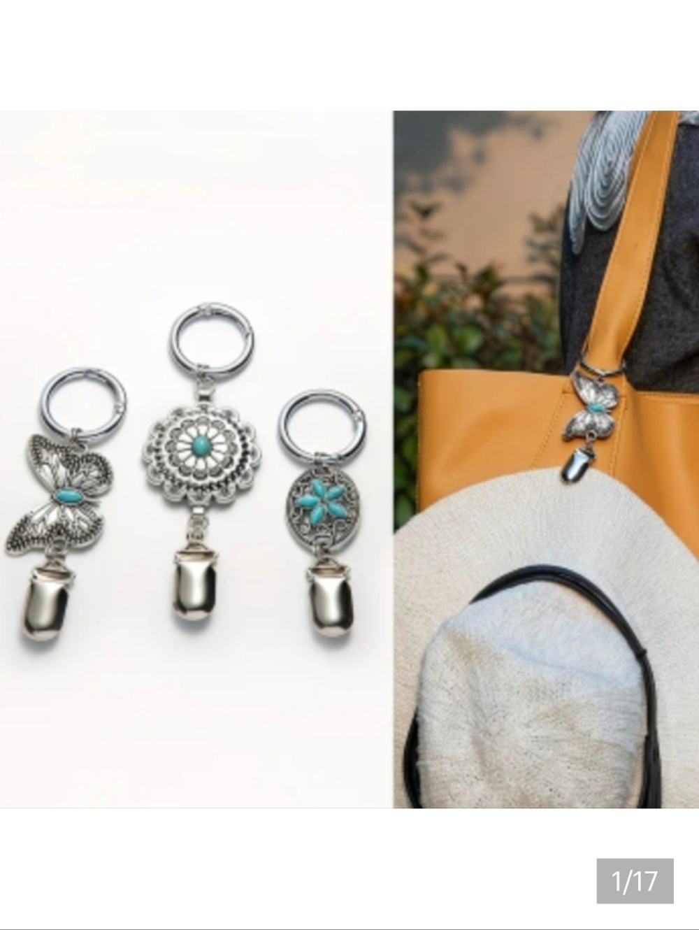 🆕️👒🤠 WESTERN STLYE TURQUOISE HAT CLIPS🤠👒